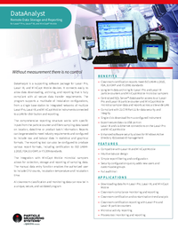 Thumbnail of document Data Sheet - Data Analyst Software